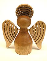 Turned wings & halo Angel closeup front
